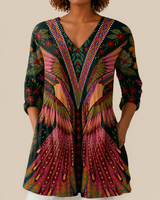 Mila | Blusa larga con diseño vibrante