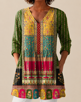 Nyla | Blusa oversize con diseño vibrante