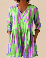 Mira | Blusa larga con diseño vibrante