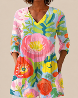 Ayra | Blusa oversize con estampado vibrante