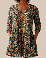 Liora | Blusa amplia con estampado vibrante