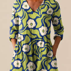 Talia | Blusa Larga con Estampado Vibrante