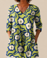 Talia | Blusa larga con estampado vibrante