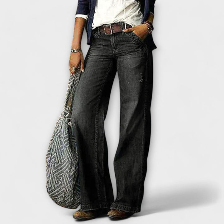 Cess - Pantalones de Denim con Pierna Ancha