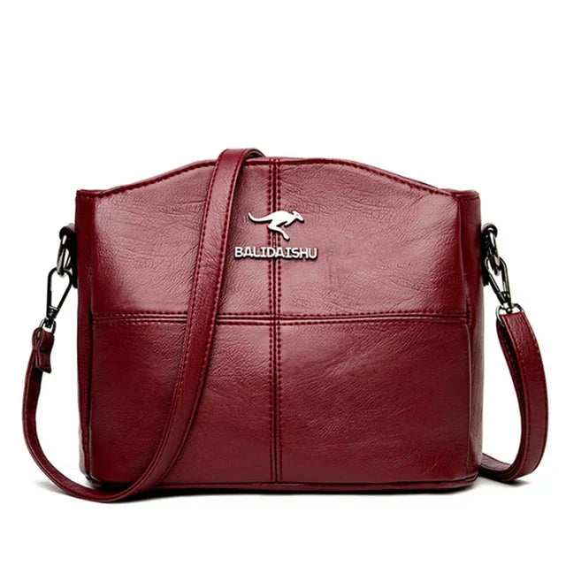 Elegante | Bolso tote y bandolera de piel bordada para mujer