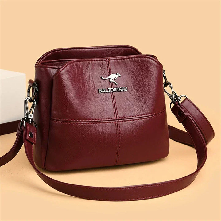 Elegante | Bolso tote y bandolera de piel bordada para mujer