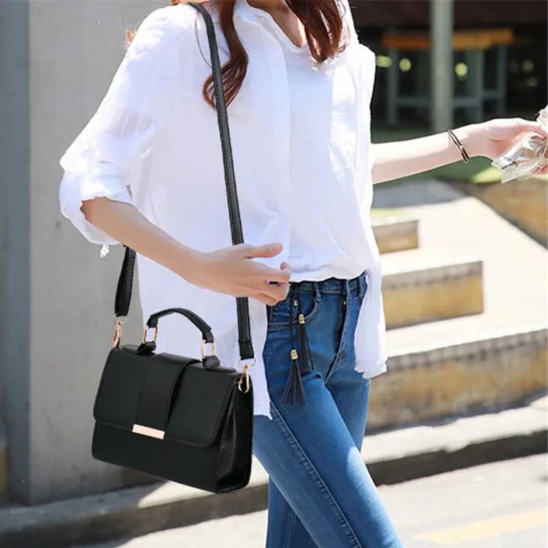 Bolso bandolera retro chic para mujer | Piel sintética de alta calidad