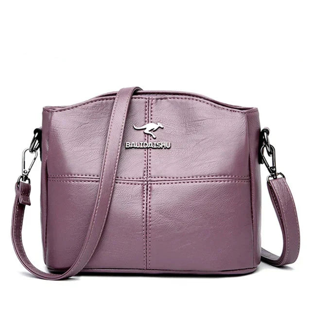 Elegante | Bolso tote y bandolera de piel bordada para mujer