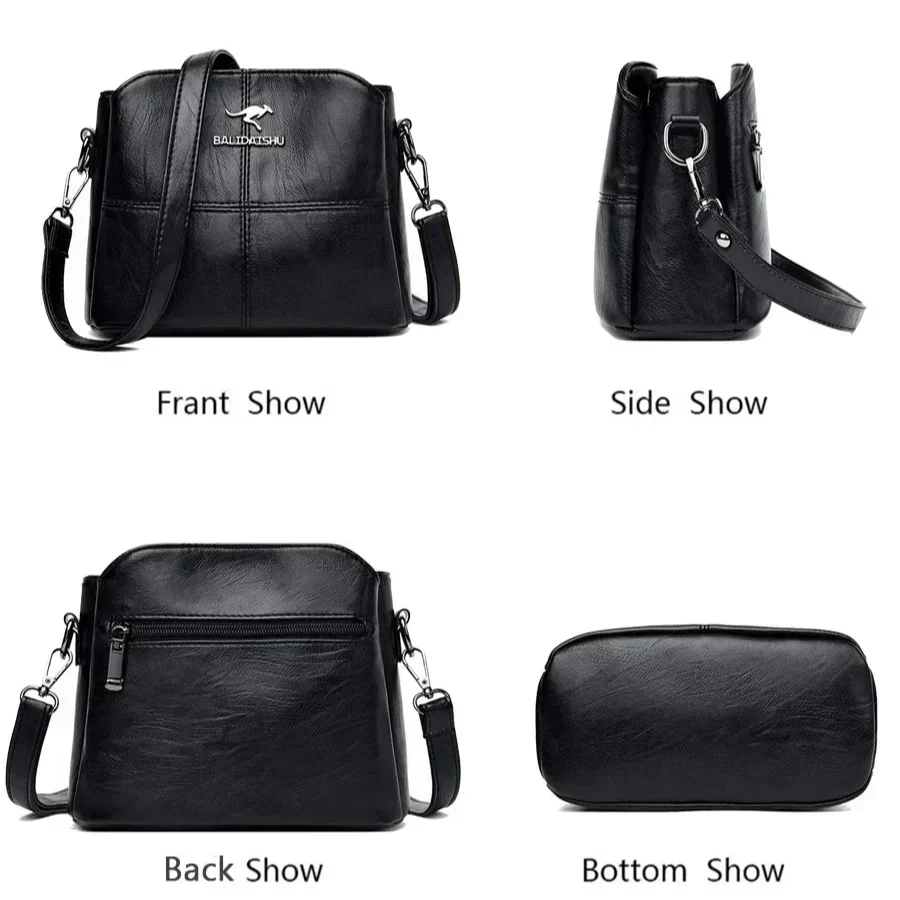 Elegante | Bolso tote y bandolera de piel bordada para mujer