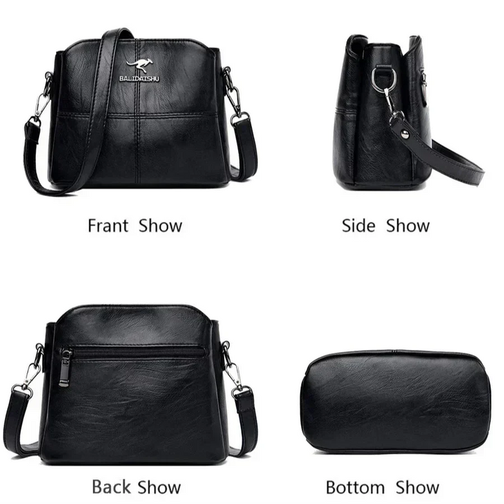 Elegante | Bolso tote y bandolera de piel bordada para mujer