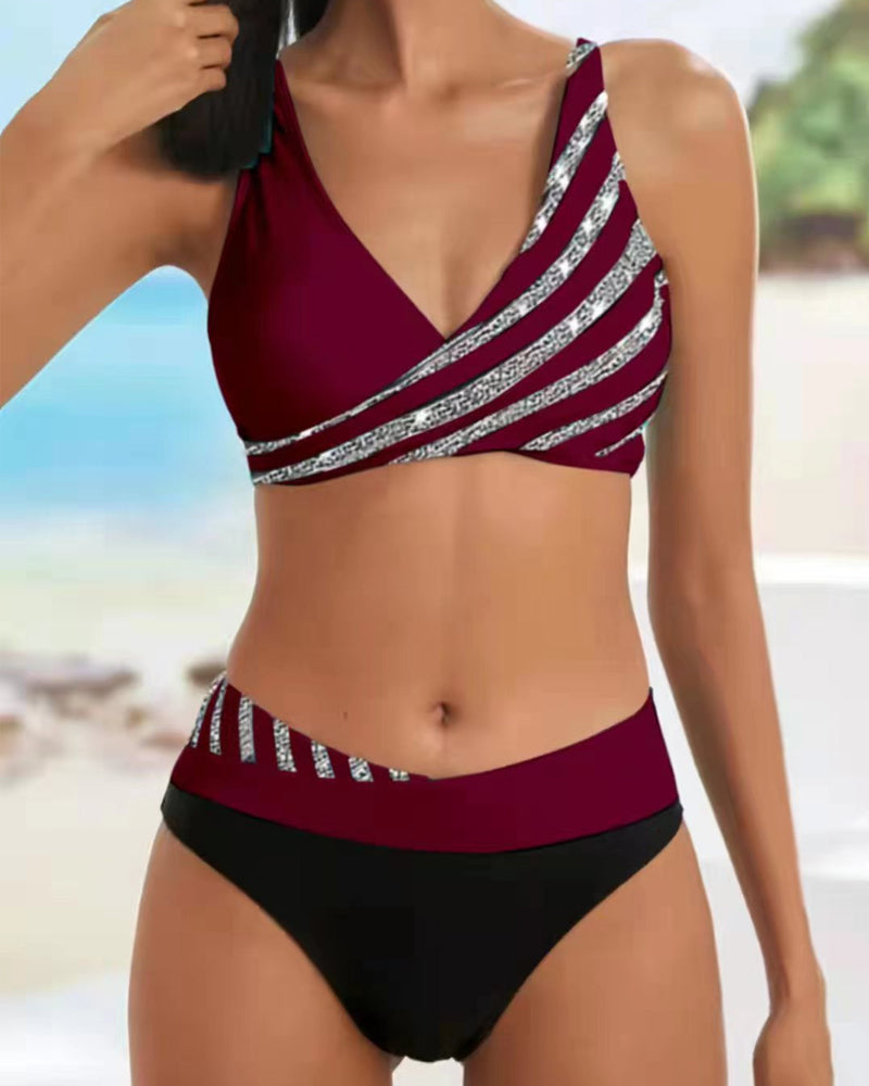 Mona | Bikini impresa en tonos cálidos