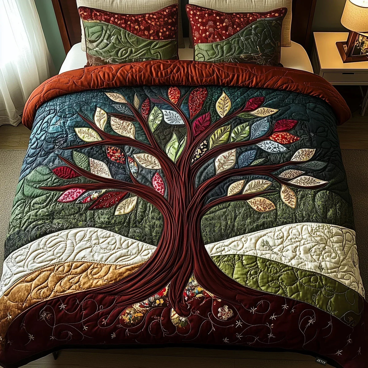 Juego de cama acolchado Abrazo de la Naturaleza