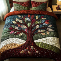 Juego de Cama Acolchado de 3 Piezas - Abrazo de la Naturaleza