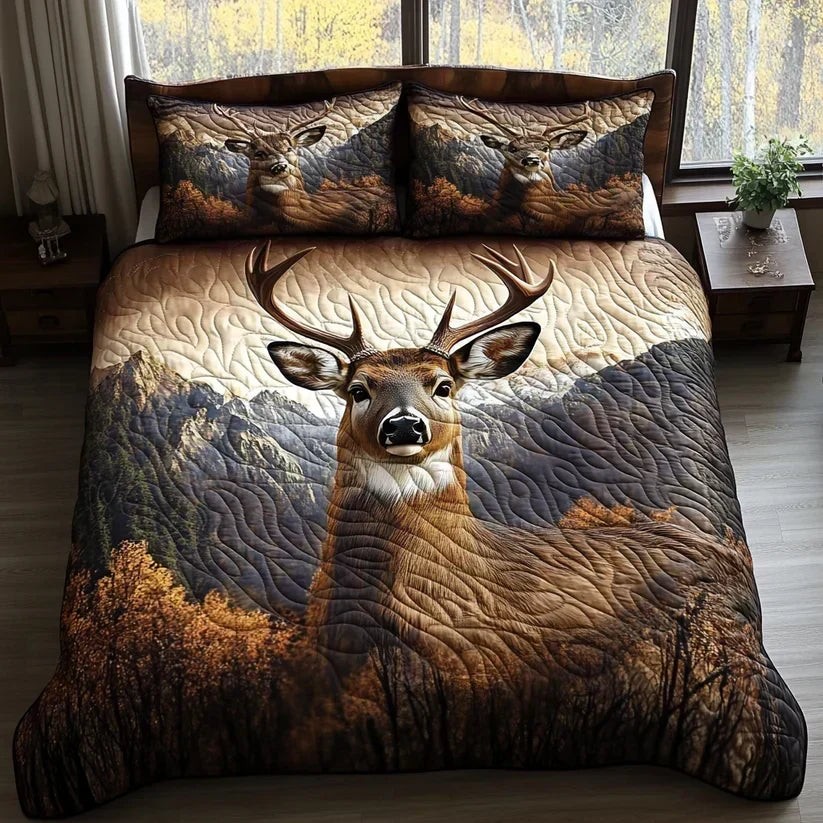 Completo letto trapuntato a 3 pezzi - Animali del Bosco