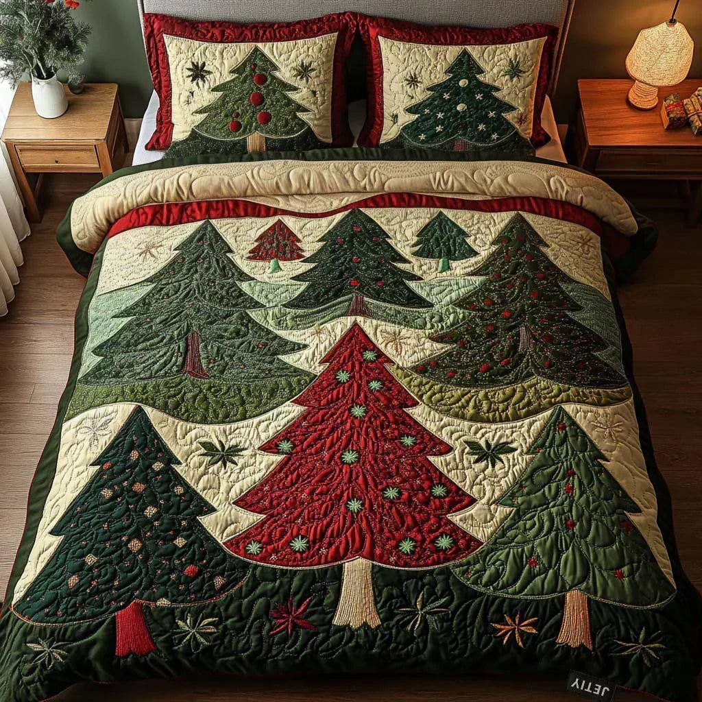 Completo letto trapuntato a 3 pezzi - Bosco della Gioia