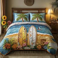 Completo letto trapuntato a 3 pezzi - Brezza dell'Isola