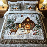 Completo letto trapuntato a 3 pezzi - Baita Accogliente