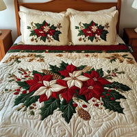 Completo letto trapuntato a 3 pezzi - Incanto di Stelle di Natale