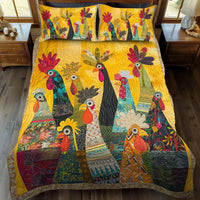 Completo letto trapuntato a 3 pezzi - Gallo del Mattino