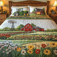Completo letto trapuntato a 3 pezzi - Fattoria Felice