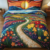 Completo letto trapuntato a 3 pezzi - Raggio di Sole