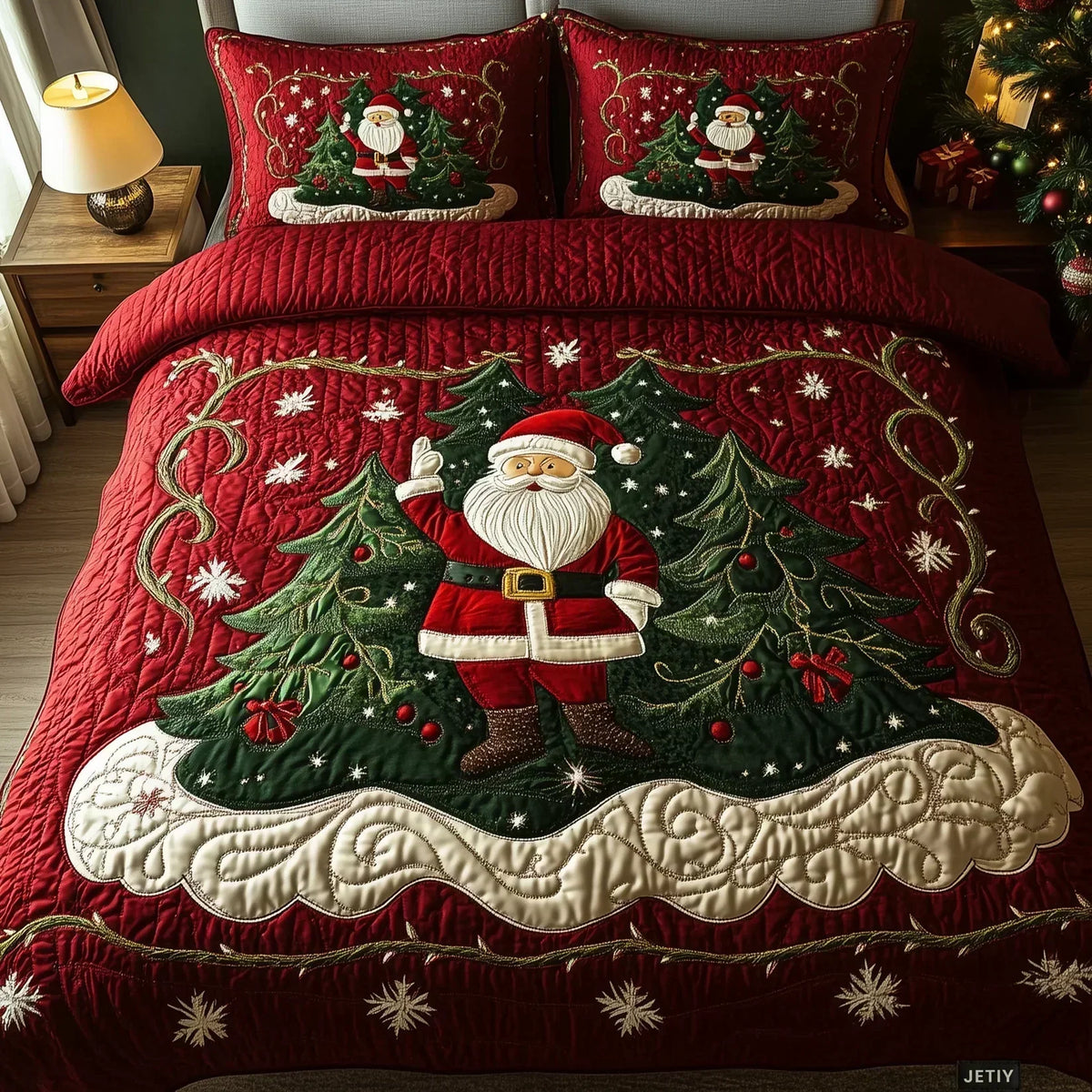 Completo letto trapuntato a 3 pezzi - Laboratorio di Babbo Natale