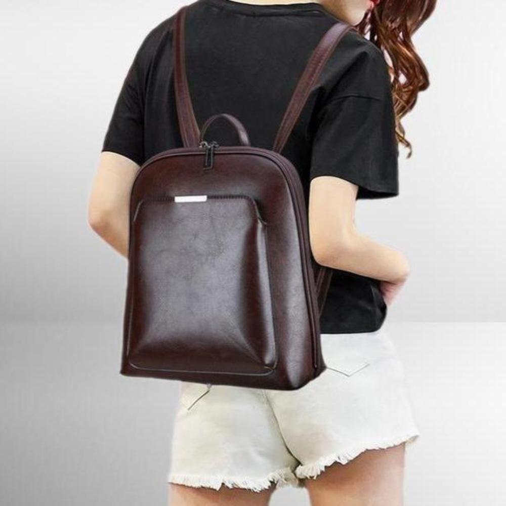 Mochila | Clásica con doble cremallera: diseño elegante