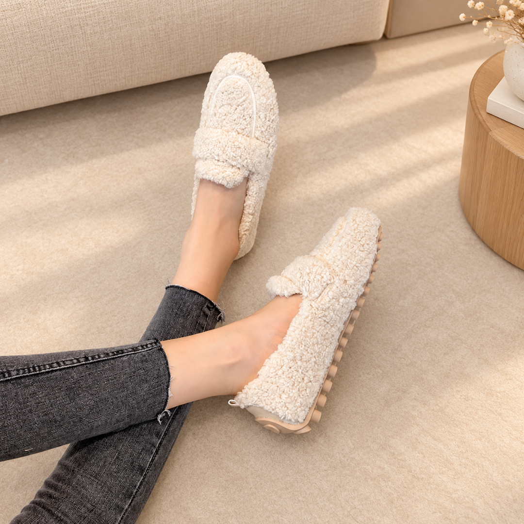 Juanita | Pantufla Mocasín con Suela Antideslizante