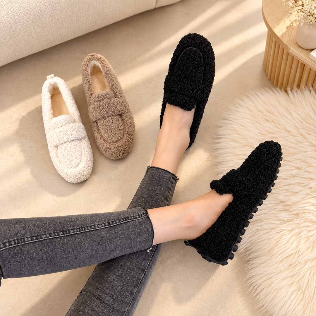 Juanita | Pantufla Mocasín con Suela Antideslizante