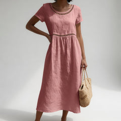 Livia | Vestido Bordado - Rosa