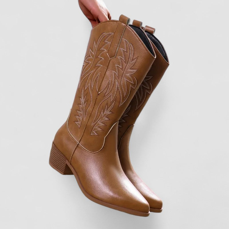 Rosaura | Bota Western Bordada