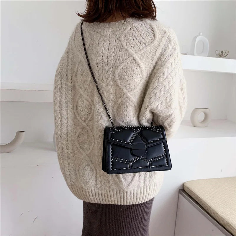 Bolso bandolera elegante | Cuero sintético de moda