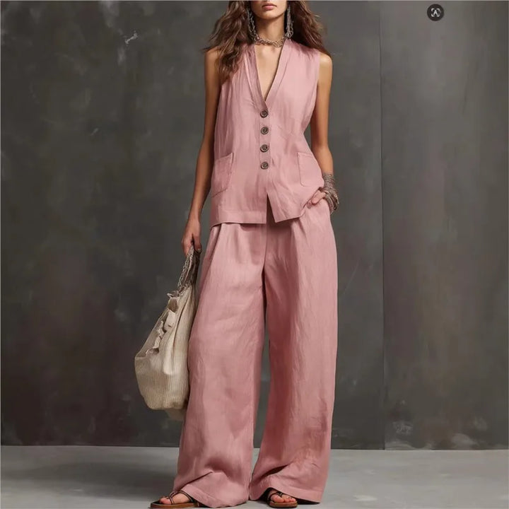 Monica | Conjunto casual de dos piezas para la oficina y el verano
