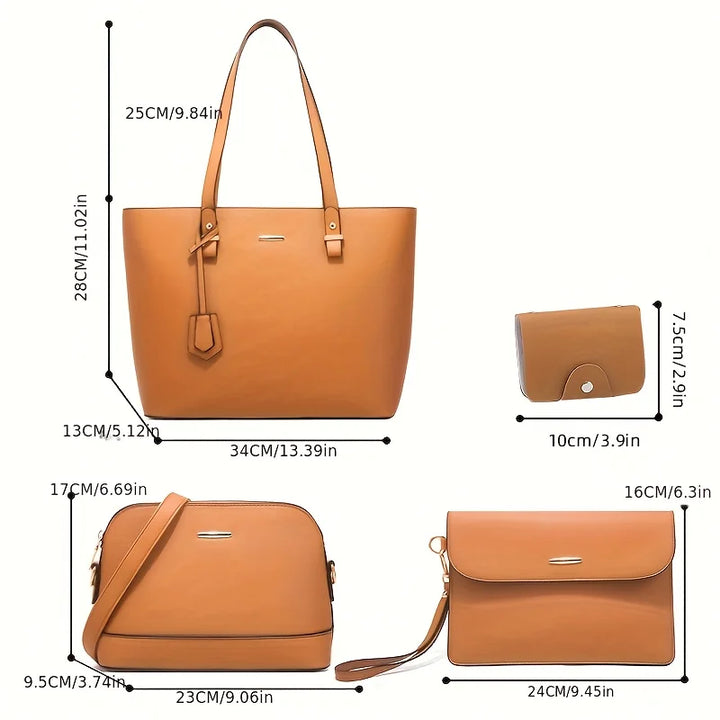 Juego | De 4 bolsos modernos de cuero
