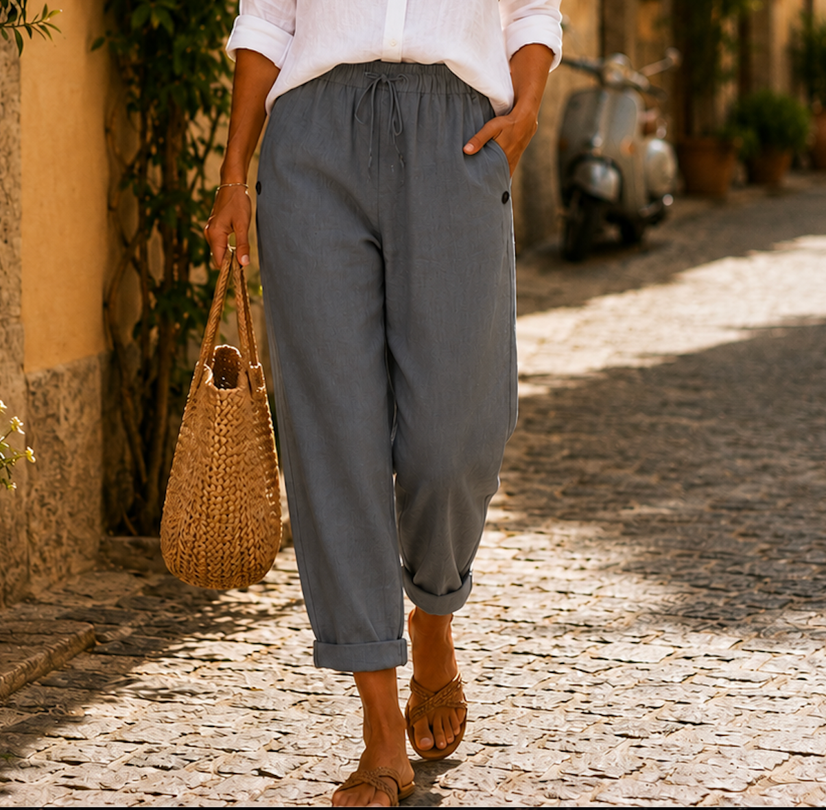 Rosa | Pantalones de Lino Ligeros