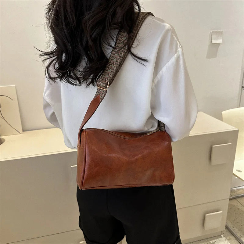 Elegante | Bolso Boston vintage de piel sintética: bandolera de moda