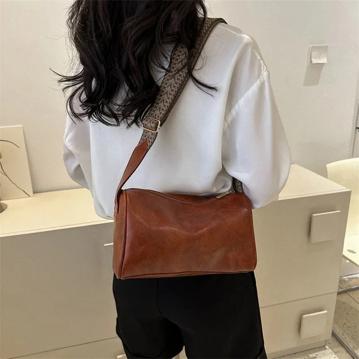 Elegante | Bolso Boston vintage de piel sintética: bandolera de moda