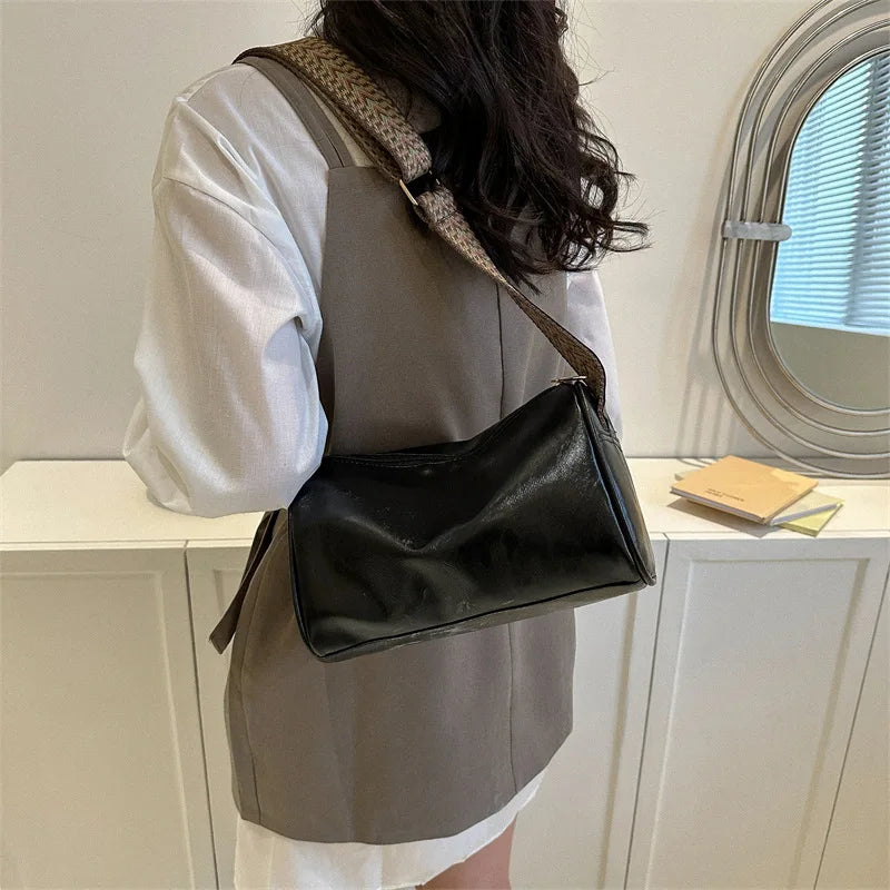 Elegante | Bolso Boston vintage de piel sintética: bandolera de moda