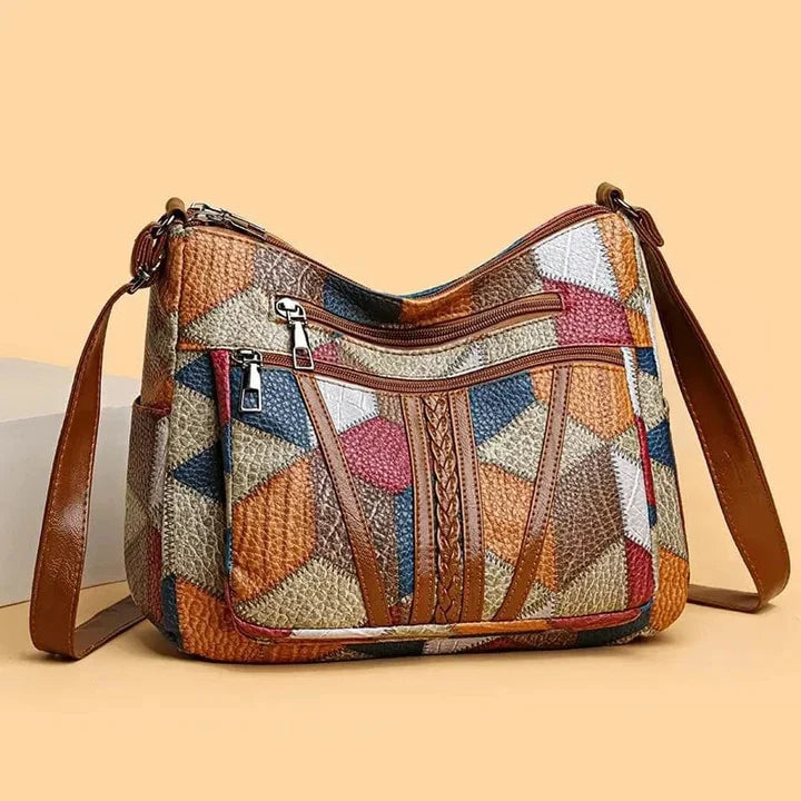Bolso | De mano de piel con mosaico