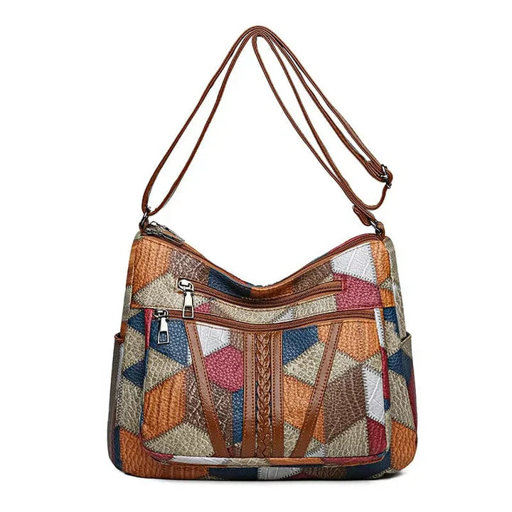 Bolso | De mano de piel con mosaico