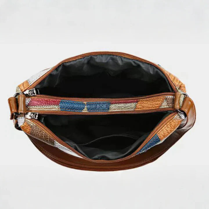 Bolso | De mano de piel con mosaico