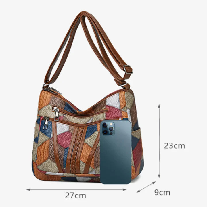 Bolso | De mano de piel con mosaico