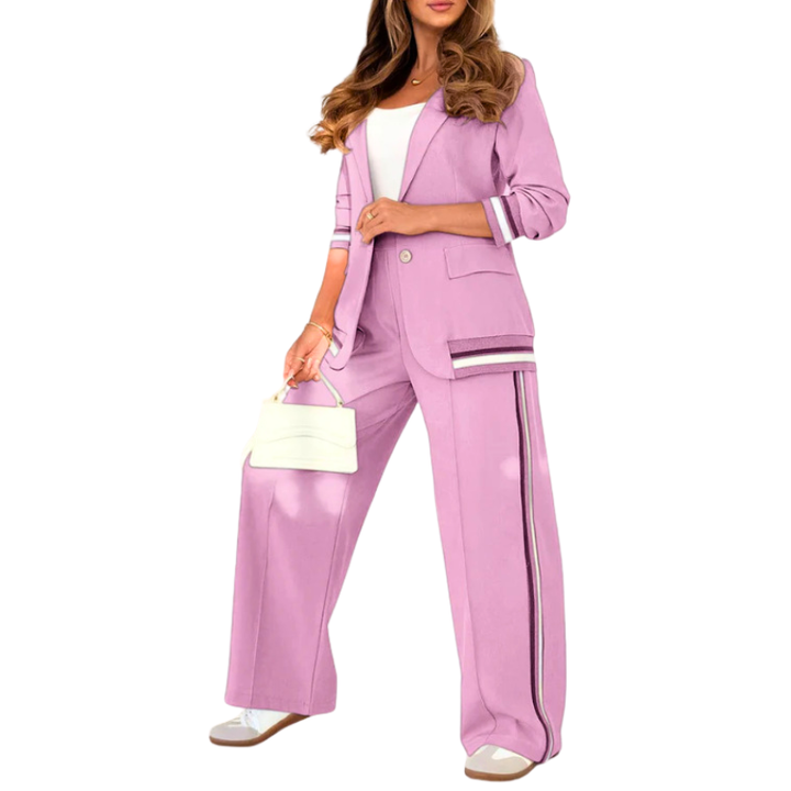 Teresa | Conjunto elegante de dos piezas con pantalón ancho