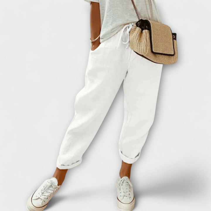 Bibi - Pantalones de lino a la moda y casuales