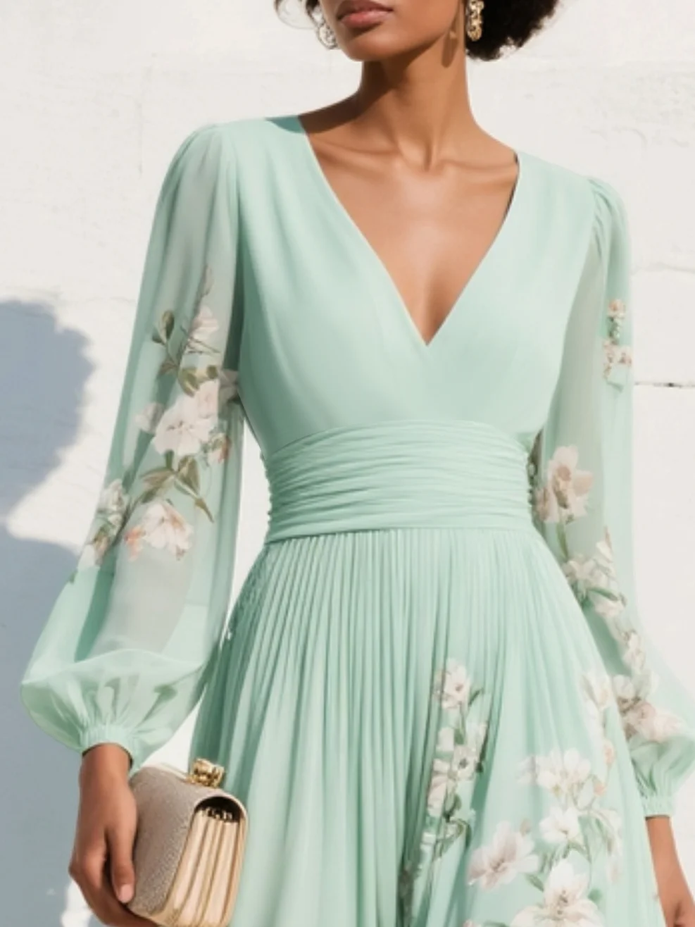 MARIZE | Vestido floral plisado de edición limitada