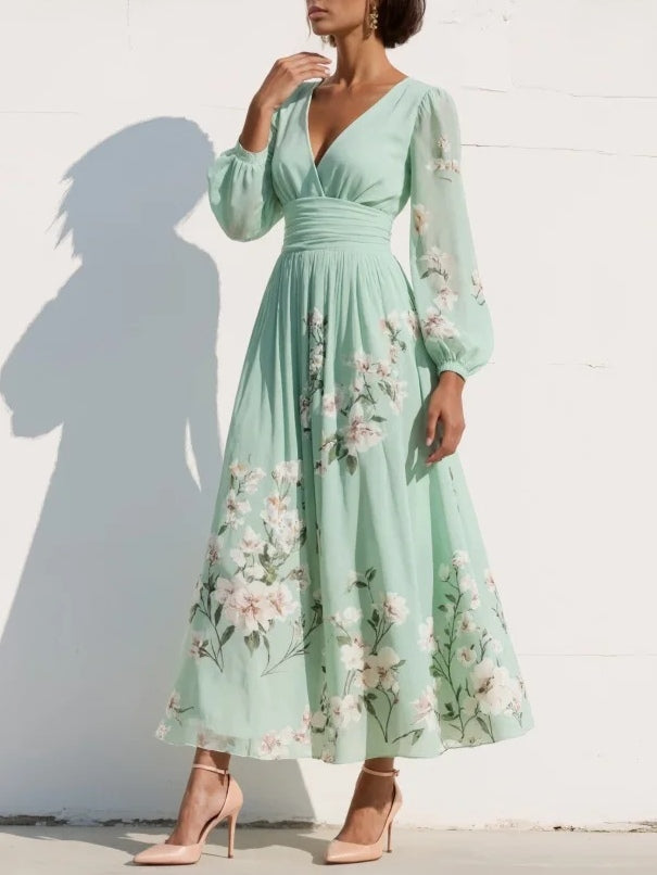 MARIZE | Vestido floral plisado de edición limitada
