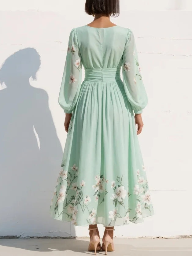 MARIZE | Vestido floral plisado de edición limitada