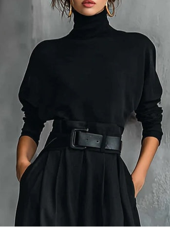 Carmen | Conjunto de Cuello Alto y Pantalón (cinturón incluido)