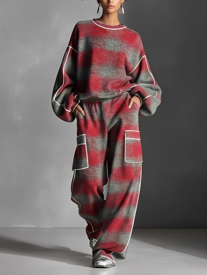 Vega | Conjunto de Sudadera y Pantalón de Cuadros