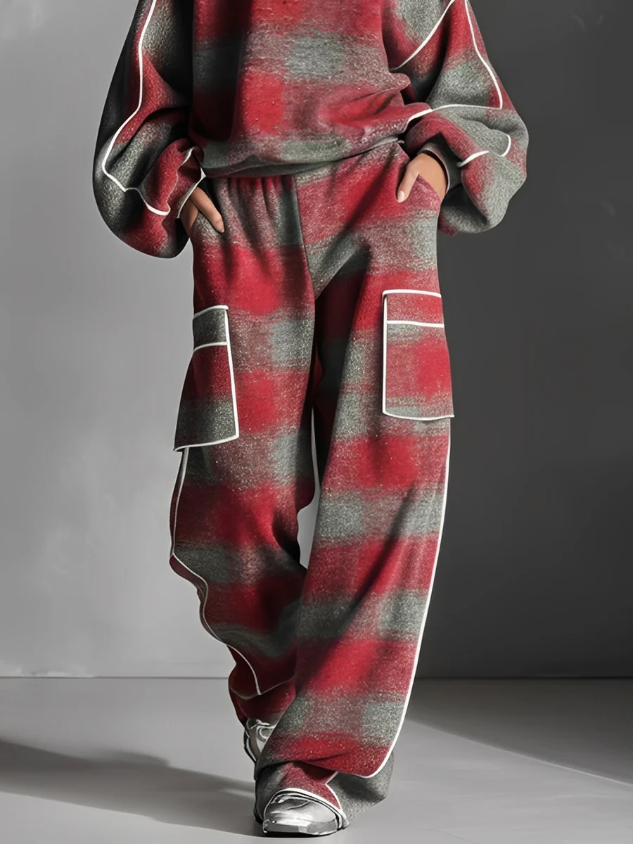 Vega | Conjunto de Sudadera y Pantalón de Cuadros